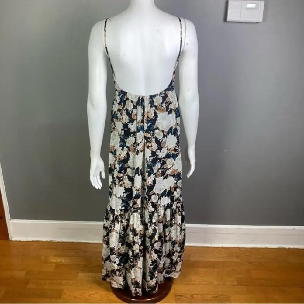 Abercrombie & Fitch Maxi dress XS Babydoll‎ floral cottagecore strappy cotton